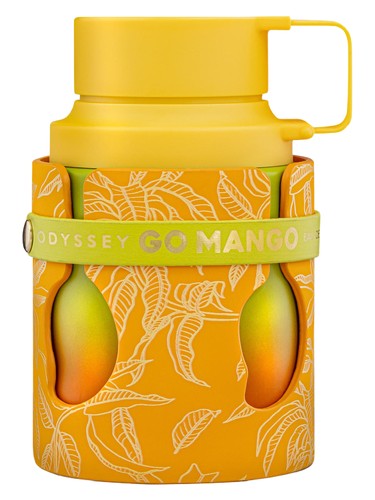 Armaf Odyssey Go Mango Eau de Parfum 100 ml bottle – juicy mango opening with citrus and smooth woody musk base