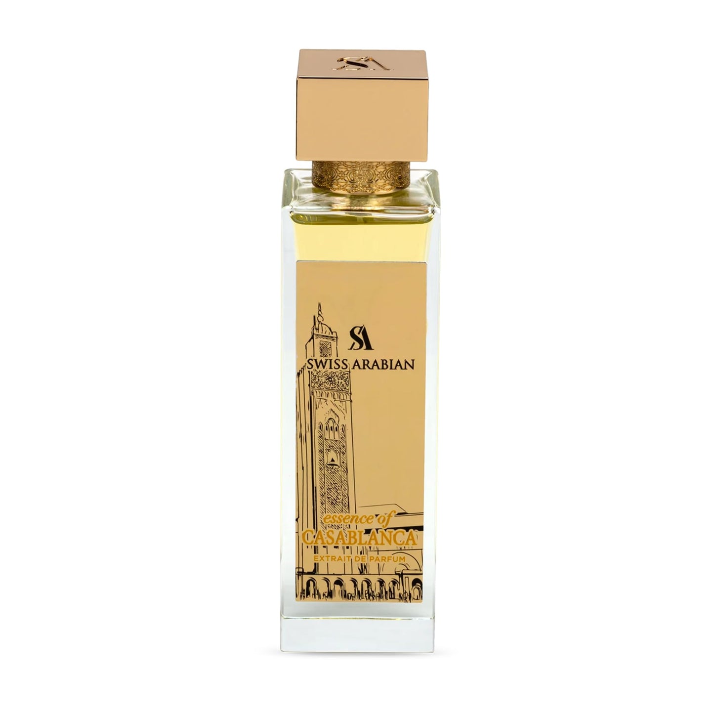 Swiss Arabian Essence of Casablanca Extrait de Parfum 100 ml bottle – juicy apple and grape opening with patchouli heart and amber vanilla base