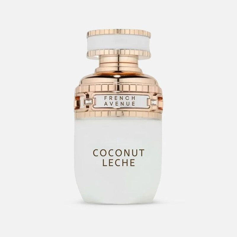 French Avenue Coconut Leche Eau de Parfum 100 ml bottle – creamy toasted coconut fragrance with tuberose, vanilla, and warm resinous base