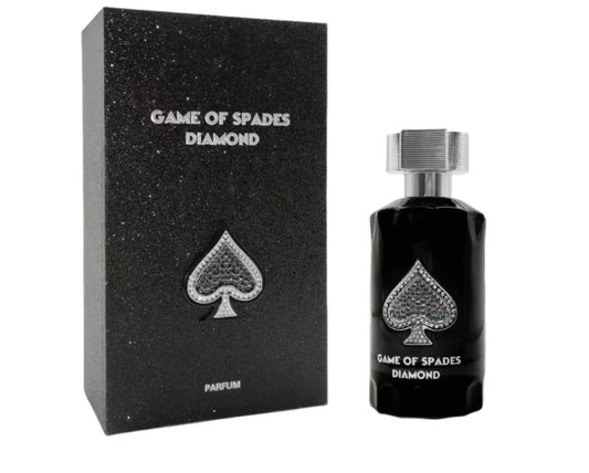 Jo Milano Game of Spades Diamond Eau de Parfum 100 ml bottle โ fresh citrus opening with aromatic floral heart and smooth woody amber base
