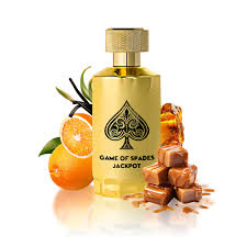 Jo Milano Game of Spades Jackpot 100 ml bottle – gold citrus amber woody scent with smooth musk vanilla base.