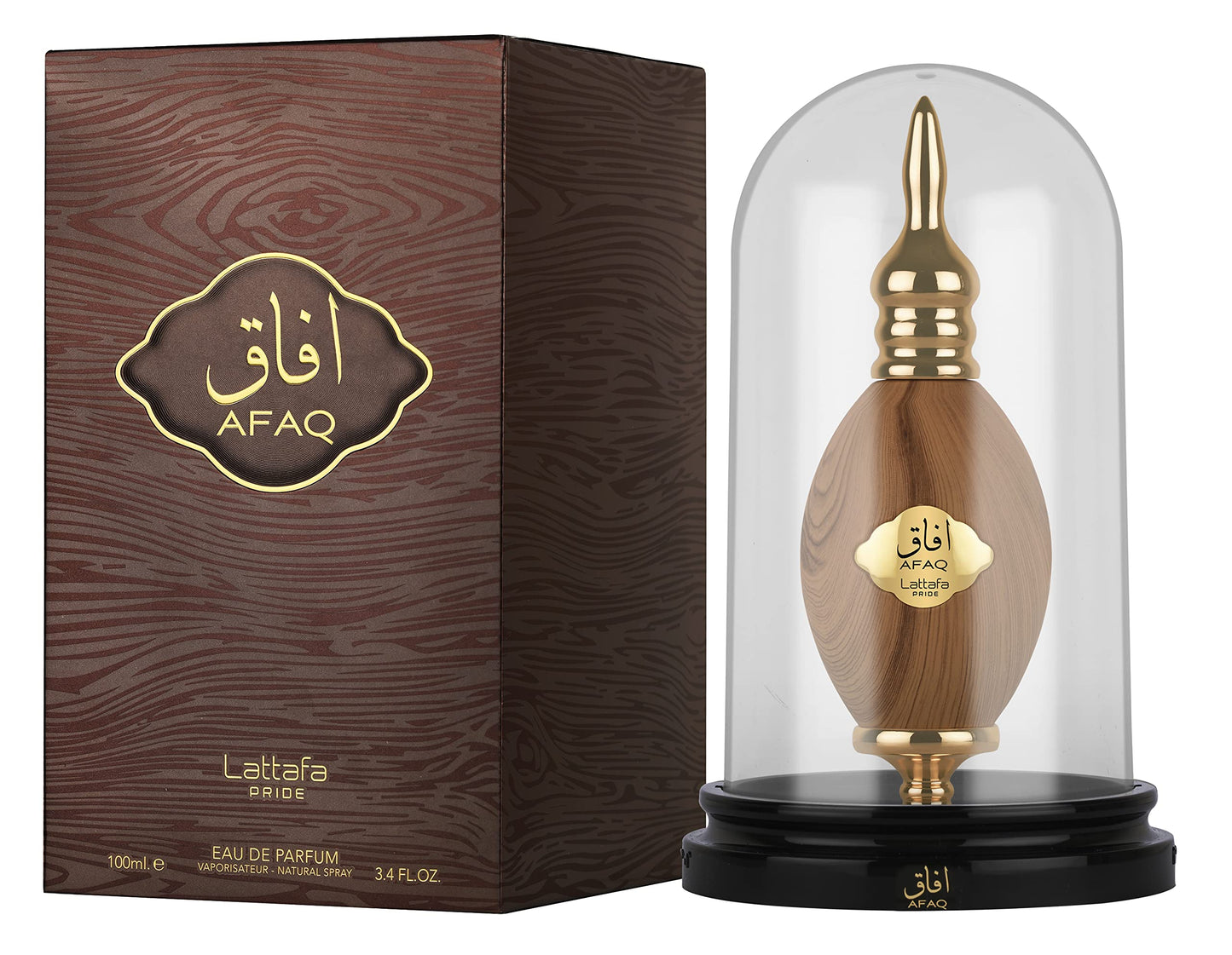 Lattafa Afaq Eau de Parfum 100 ml bottle – fruity floral fragrance with pear, cassis, vanilla, and musky creamy base