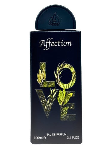 Lattafa Affection 100 ml bottle ā creamy pistachio floral gourmand fragrance with vanilla amber base.