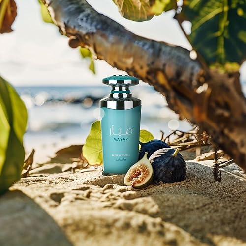 Lattafa Mayar Natural Intense 100 ml (3.4 oz) bottle – fresh green fruity fig-watermelon aura over soft woody amber musk base.