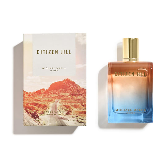 Michael Malul Citizen Jill Eau de Parfum 100 ml bottle – fruity floral fragrance with soft florals and warm amber musky base