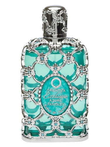 Orientica Azure Fantasy 90 ml bottle – citrus blue fresh perfume, soft woods, clean musk base.