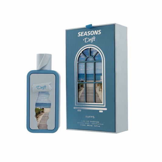 Riiffs Season Drift Eau de Parfum 100 ml bottle – fresh citrus aromatic fragrance with smooth woody musky base