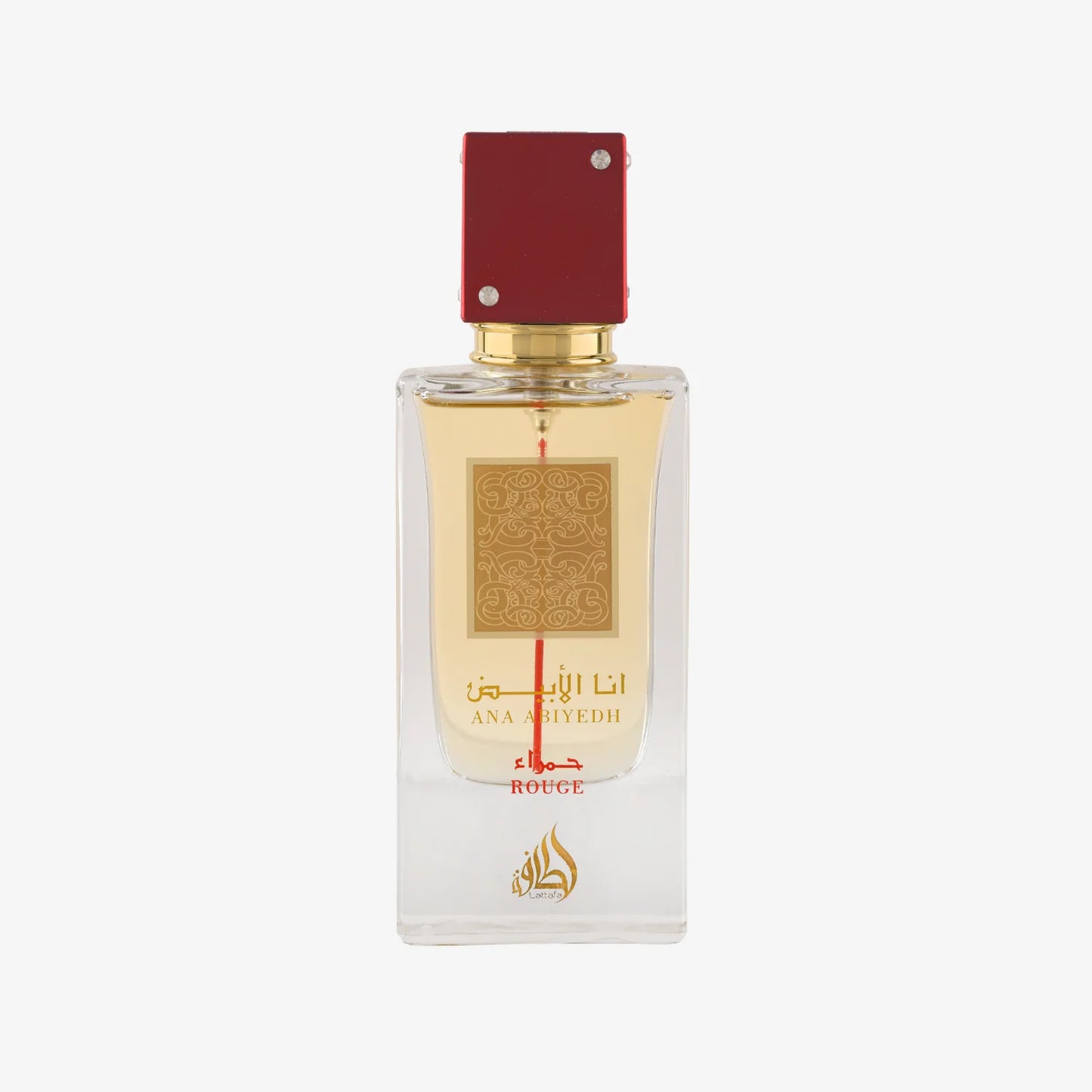 Lattafa Ana Abiyedh Rouge Eau de Parfum 60 ml bottle – saffron floral fragrance with sweet amber and clean musky woody base