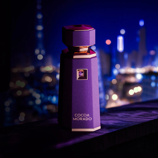 French Avenue Cocoa Morado Eau de Parfum 100 ml bottle – dark chocolate gourmand fragrance with coffee, vanilla, amber, and woody musky base