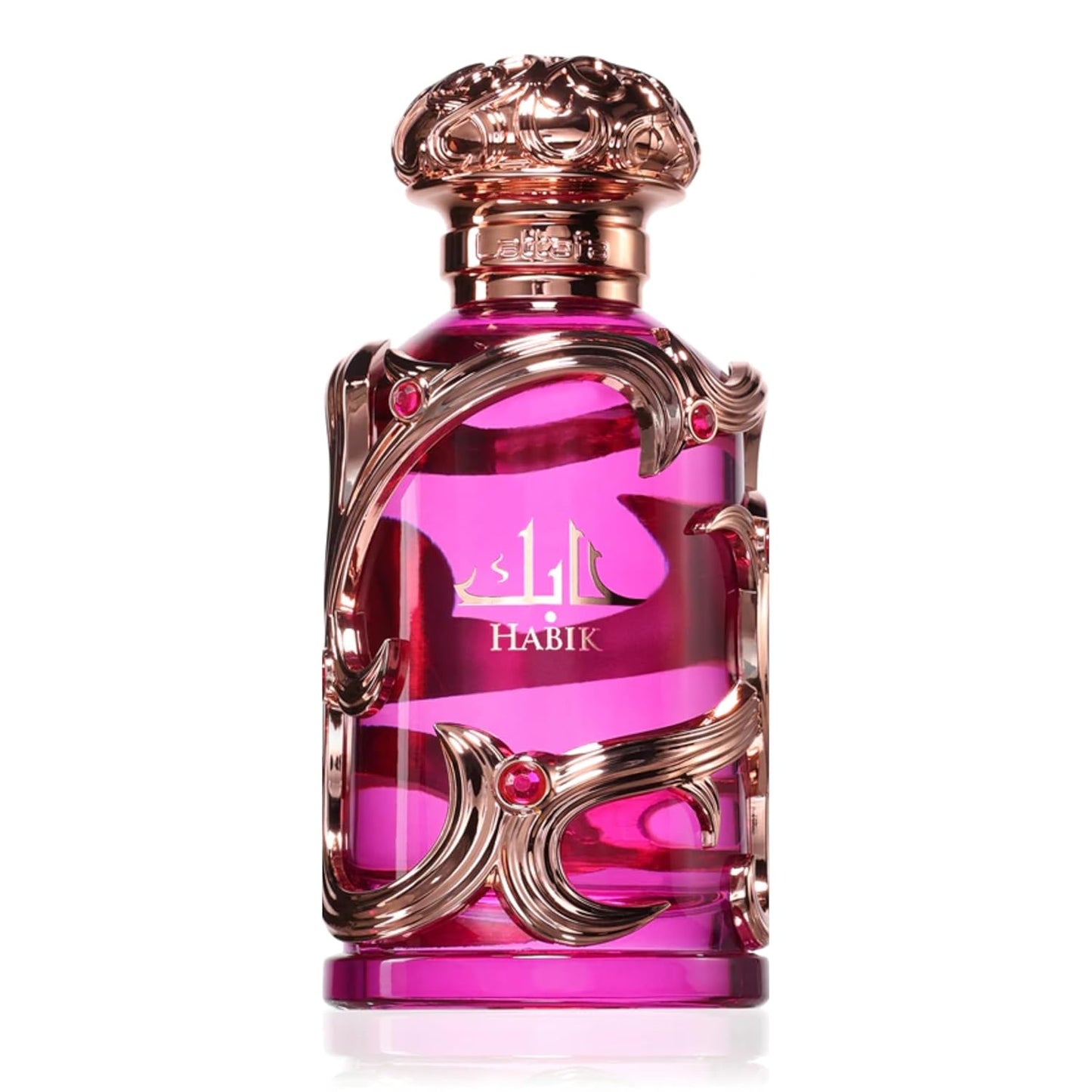 Lattafa Habik for Women Eau de Parfum 100 ml bottle – fruity floral musk fragrance with pear, jasmine, freesia, amber, and oakmoss base