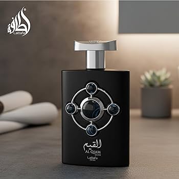 Lattafa Al Qiam Silver Eau de Parfum 100 ml bottle – fresh citrus grapefruit with ginger, ambroxan, and woody musky base