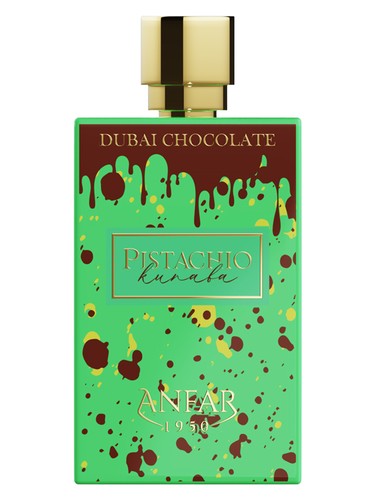 Anfar 1950 Pistachio Kunafa 100 ml bottle – sweet pistachio caramel gourmand fragrance with creamy vanilla-amber base.