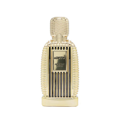 Arabiyat Prestige Aristo Eau de Parfum 100 ml bottle – fresh aromatic woody fragrance with bergamot, lavender, cedarwood, and musky vetiver base