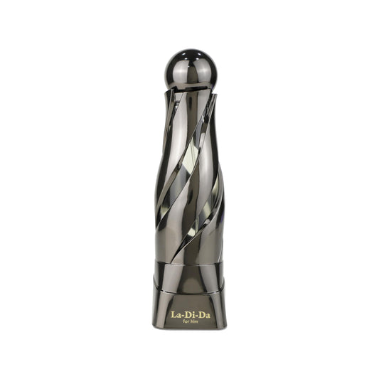 Arabiyat Prestige La Di Da For Him 100 ml bottle – citrus aromatic top with woody amber-musk base.