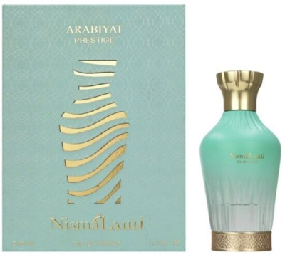 Arabiyat Prestige Nisma 100 ml bottle – fresh fruity floral fragrance with musky amber base.
