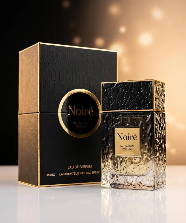Arabiyat Prestige Noire Eau de Parfum 100 ml bottle – warm spicy woody fragrance with oud, amber, vanilla, and smoky musky base