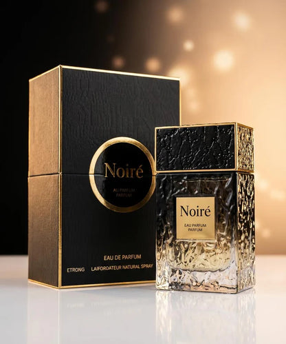 Arabiyat Prestige Noire Eau de Parfum 100 ml bottle – warm spicy woody fragrance with oud, amber, vanilla, and smoky musky base