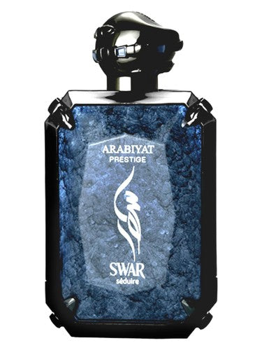 Arabiyat Prestige Swar Seduire Eau de Parfum 100 ml bottle – spicy date opening with amber leather heart and oud vanilla base