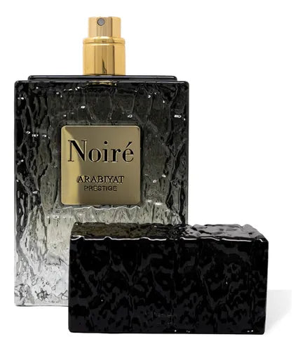 Arabiyat Prestige Noire Eau de Parfum 100 ml bottle – warm spicy woody fragrance with oud, amber, vanilla, and smoky musky base