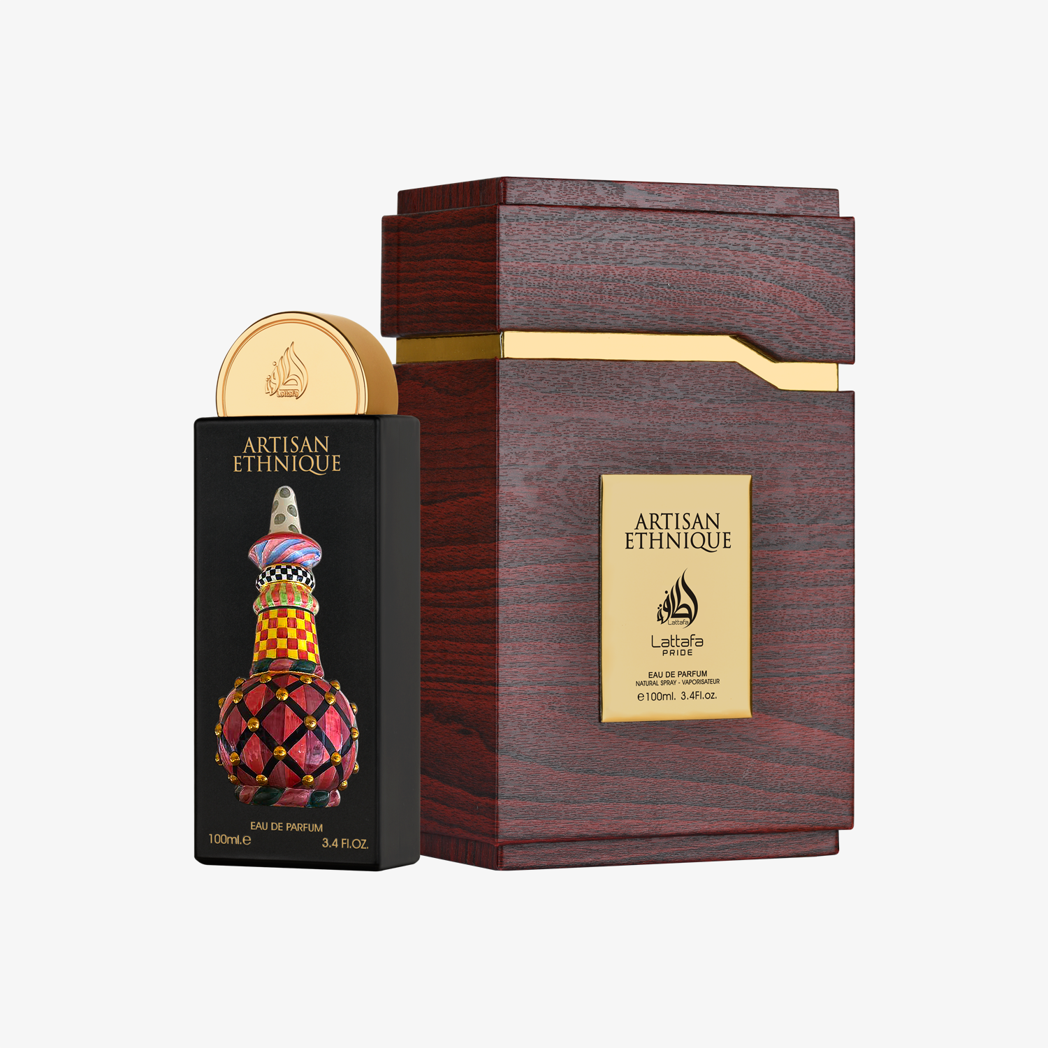 Artisan Ethiqué perfume bottle and packaging on a white background