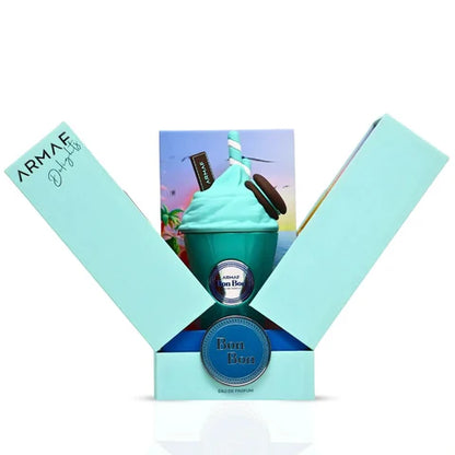 Armaf Bon Bon Eau de Parfum 100 ml bottle – fruity floral gourmand fragrance with mandarin, green apple, apricot, sandalwood, and velvet musk base