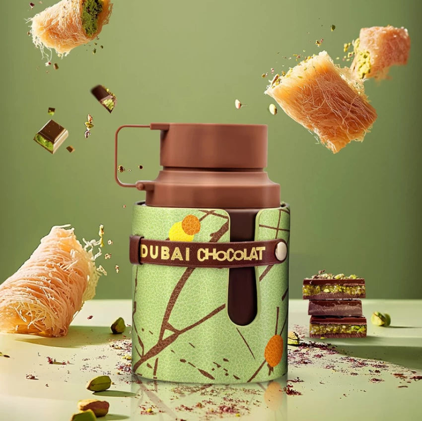 Armaf Odyssey Dubai Chocolat 100 ml bottle – chocolate gourmand fragrance with amber, vanilla, and tonka base.
