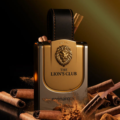 Armaf The Lion’s Club Monarque Eau de Parfum 100 ml bottle – warm spicy fragrance with rich woods and amber musky base