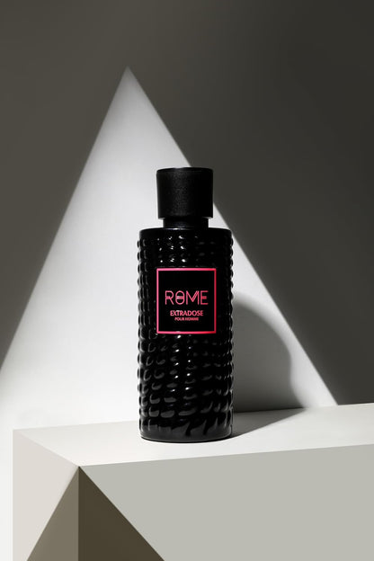 Bharara Rome Extradose Eau de Parfum 100 ml bottle – fresh citrus fragrance with aromatic herbs and smooth woody musky base