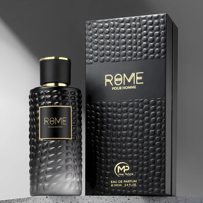 Bharara Rome Pour Homme Eau de Parfum 100 ml bottle – fresh citrus fragrance with aromatic herbs and smooth woody musky base