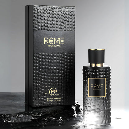 Bharara Rome Pour Homme Eau de Parfum 100 ml bottle – fresh citrus fragrance with aromatic herbs and smooth woody musky base
