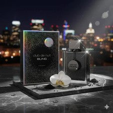 Armaf Club de Nuit Bling 75 ml Eau de Parfum bottle – bright citrus floral top, soft woody vanilla base.