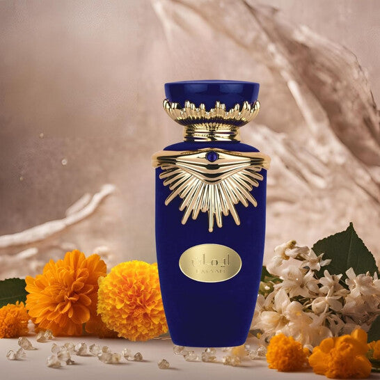 Lattafa Emaan Eau de Parfum 100 ml bottle – soft floral fragrance with clean musky powdery base