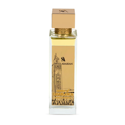Swiss Arabian Essence of Casablanca Extrait de Parfum 100 ml bottle – juicy apple and grape opening with patchouli heart and amber vanilla base