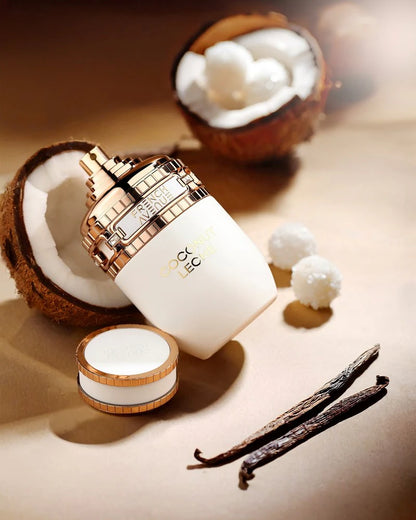 French Avenue Coconut Leche Eau de Parfum 100 ml bottle – creamy toasted coconut fragrance with tuberose, vanilla, and warm resinous base