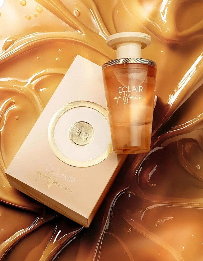 French Avenue Éclair Affair Eau de Parfum 100 ml bottle – creamy vanilla caramel fragrance with soft musky base