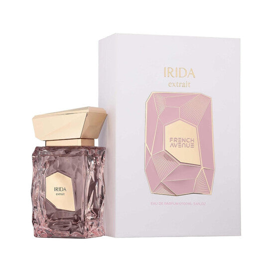 French Avenue Irida Extrait de Parfum 100 ml bottle – sweet cherry and ginger opening with jasmine heart and amber musk base