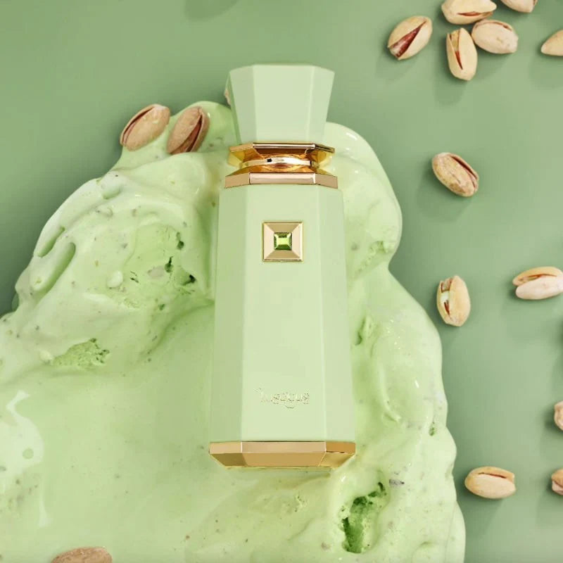 French Avenue Luscious Eau de Parfum 100 ml bottle – creamy pistachio gourmand fragrance with vanilla, honey, and warm musky base