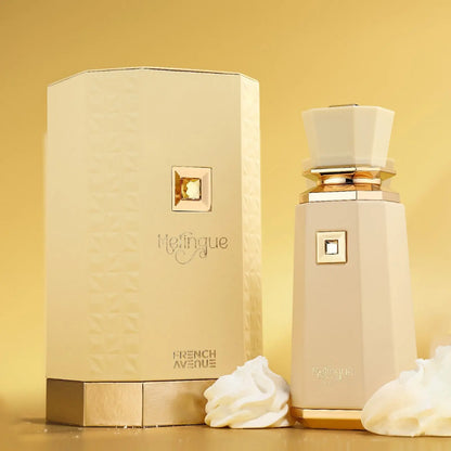 French Avenue Meringue Eau de Parfum 100 ml bottle – citrus woody fragrance with suede, sandalwood, vanilla, and musky amber base