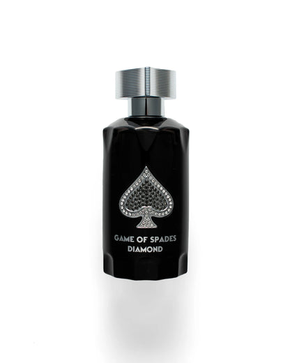 Jo Milano Game of Spades Diamond Eau de Parfum 100 ml bottle – fresh citrus opening with aromatic floral heart and smooth woody amber base