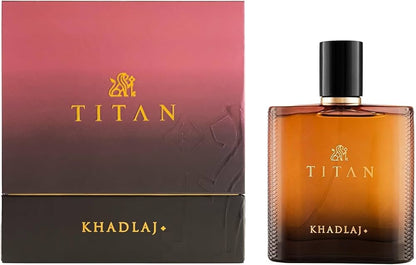 Khadlaj Titan 100 ml (3.4 oz) bottle – bold spiced citrus over amber woods and musk base.