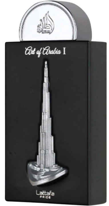 Lattafa Art of Arabia I 100 ml bottle – fresh aromatic fragrance with woody amber and musk base.