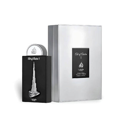 Lattafa Art of Arabia I 100 ml bottle – fresh aromatic fragrance with woody amber and musk base.