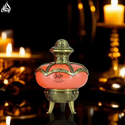 Lattafa Durrah Eau de Parfum 100 ml bottle – fruity floral fragrance with bergamot, jasmine, rose, and creamy vanilla musky base