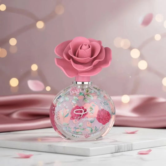 Lattafa Layaan Eau de Parfum 75 ml bottle – fruity floral fragrance with creamy vanilla and smooth musky base