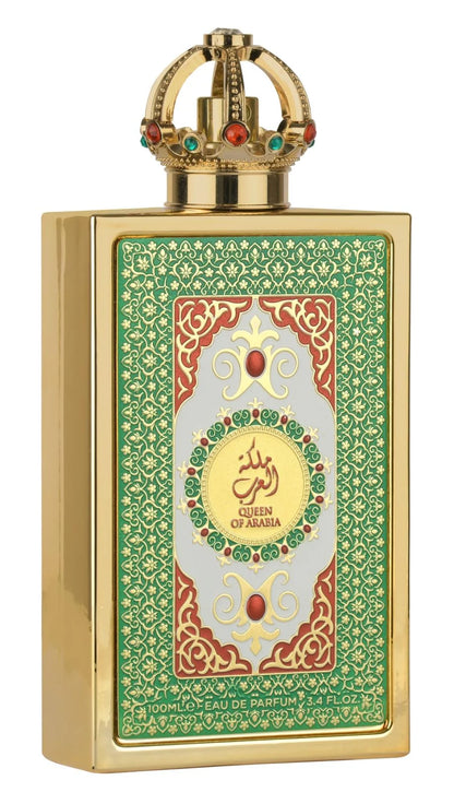 Lattafa Queen of Arabia Eau de Parfum 100 ml bottle – fruity floral fragrance with warm amber and soft musky base