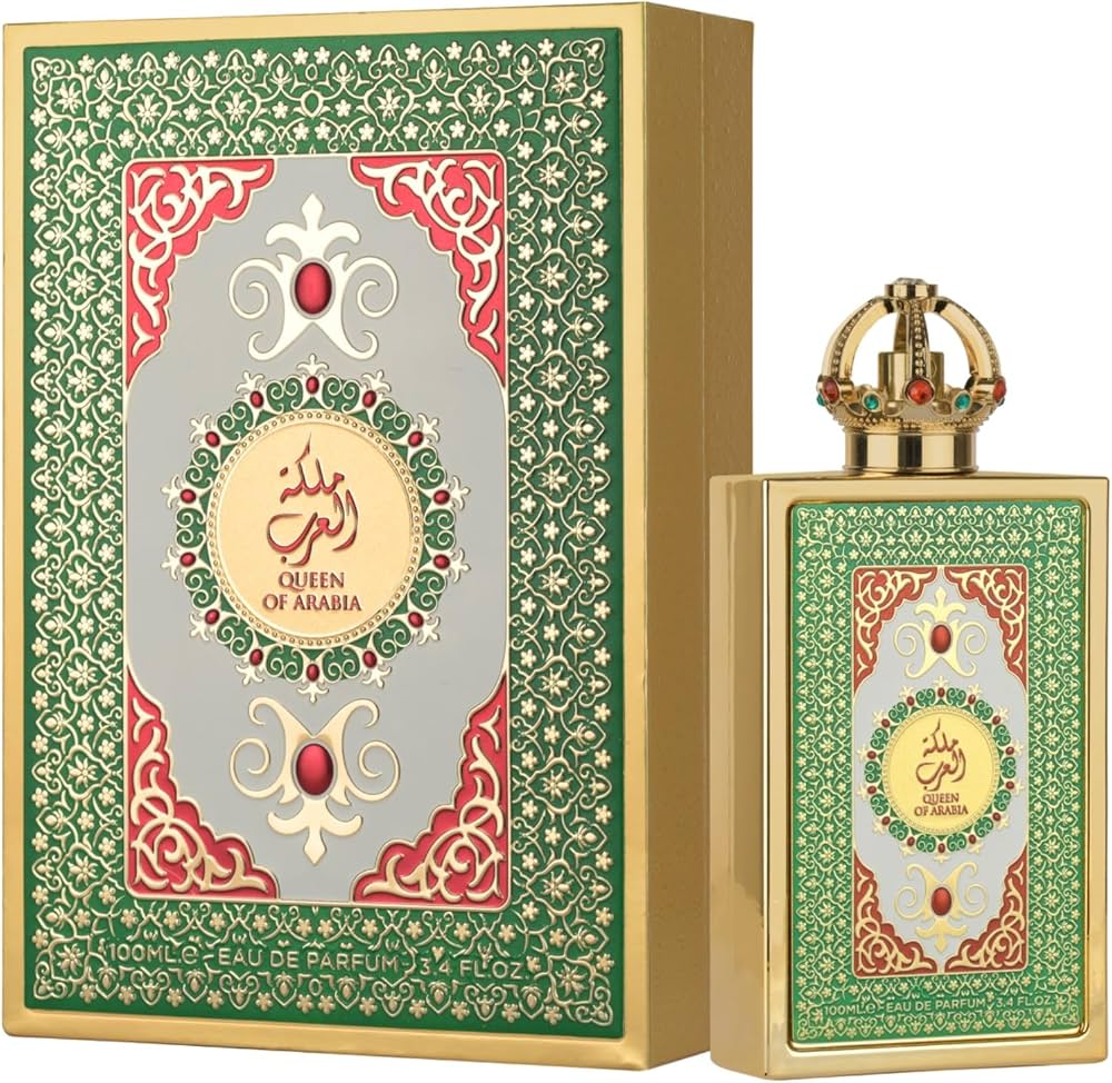 Lattafa Queen of Arabia Eau de Parfum 100 ml bottle – fruity floral fragrance with warm amber and soft musky base