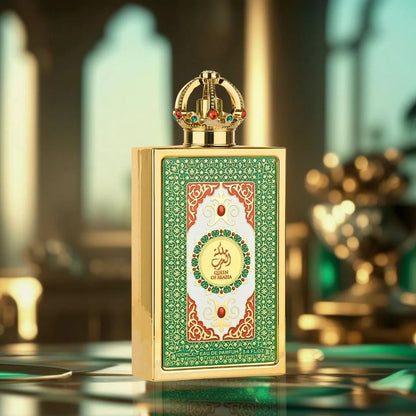 Lattafa Queen of Arabia Eau de Parfum 100 ml bottle – fruity floral fragrance with warm amber and soft musky base