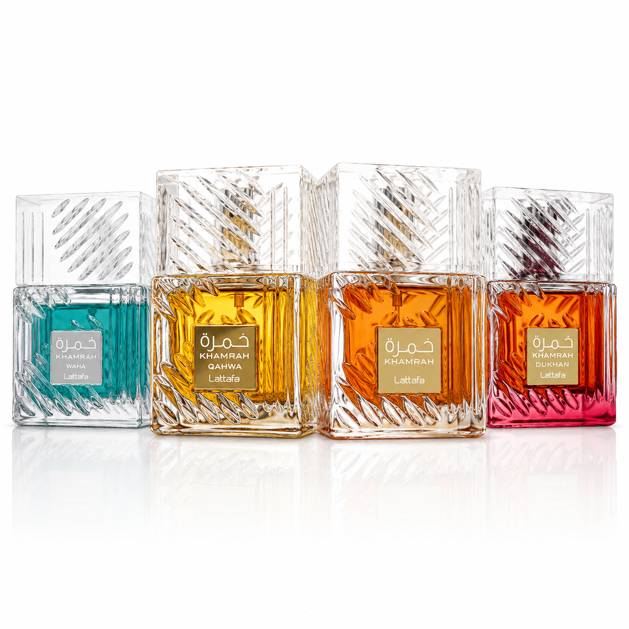 Lattafa Khamrah Collection 4-Piece Fragrance Bundle