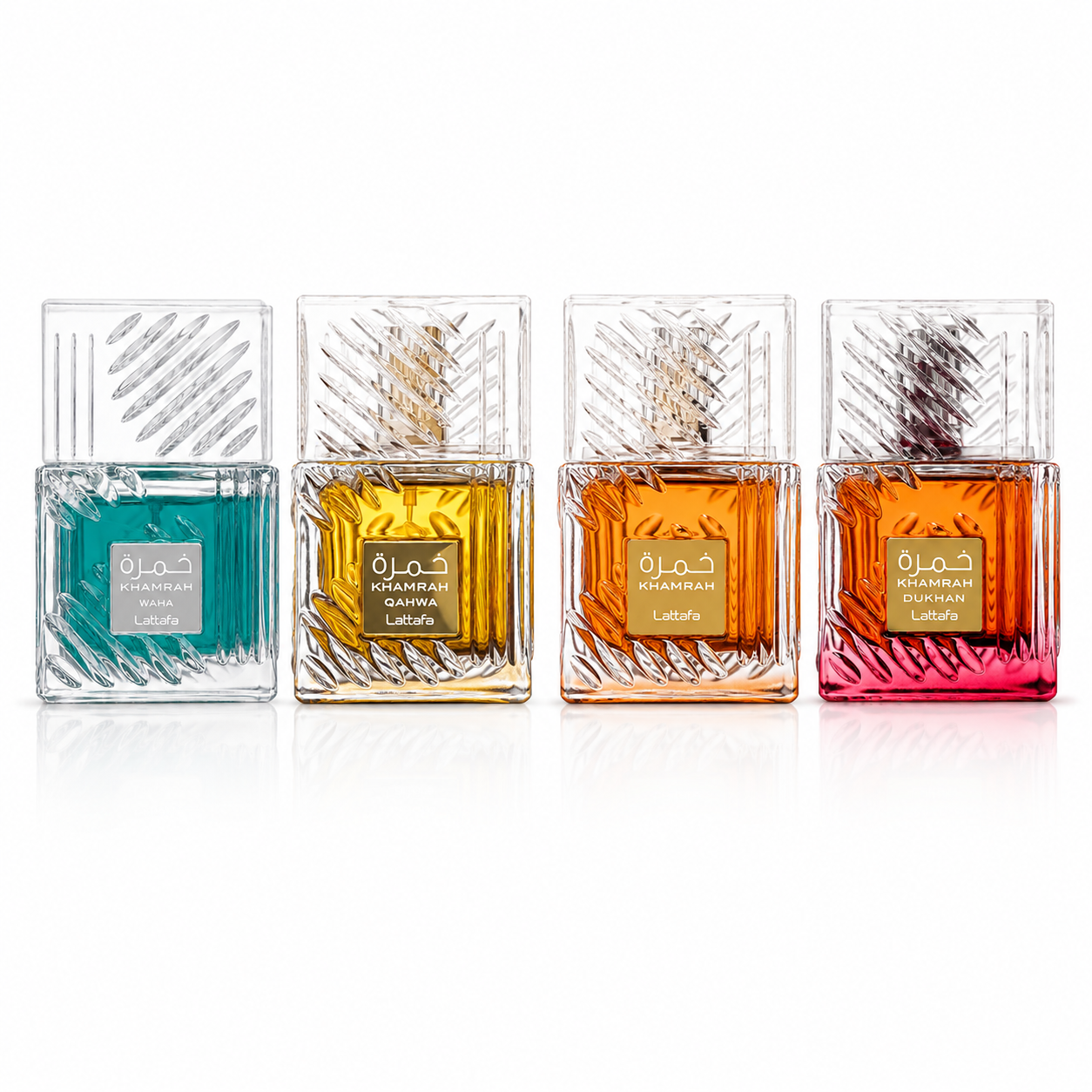 Lattafa Khamrah Collection 4-Piece Fragrance Bundle