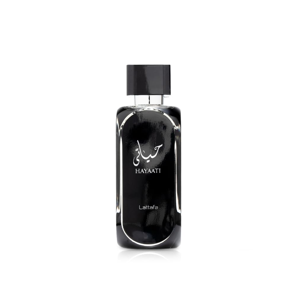 Lattafa Hayaati Eau de Parfum 100 ml bottle – fresh spicy woody fragrance with apple, cinnamon, vanilla, and musky amber base